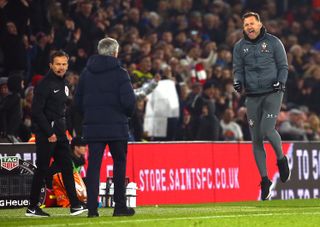 Southampton manager Ralph Hasenhuttl celebrated the victory at full-time
