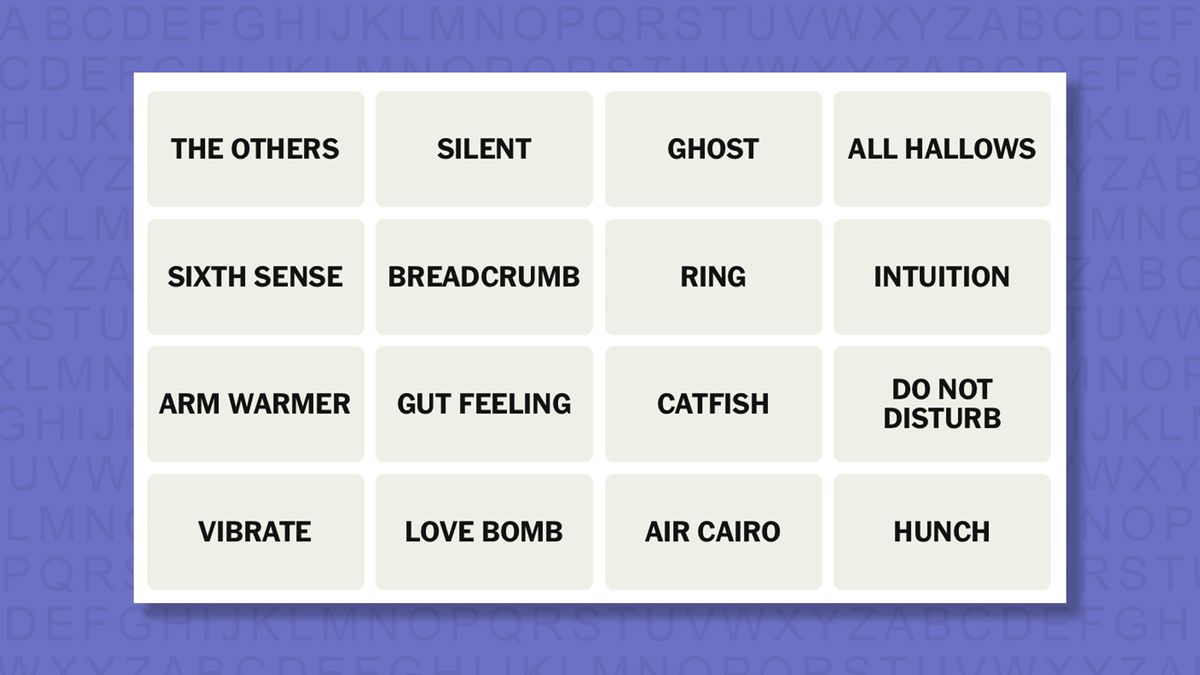 NYT Connections hints for game 1068 on a purple background