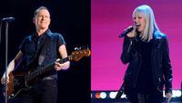 Bryan Adams and Pat Benatar onstage