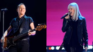 Bryan Adams and Pat Benatar onstage