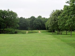 A bank of rough protects the approach at the drive and pitch 8th…