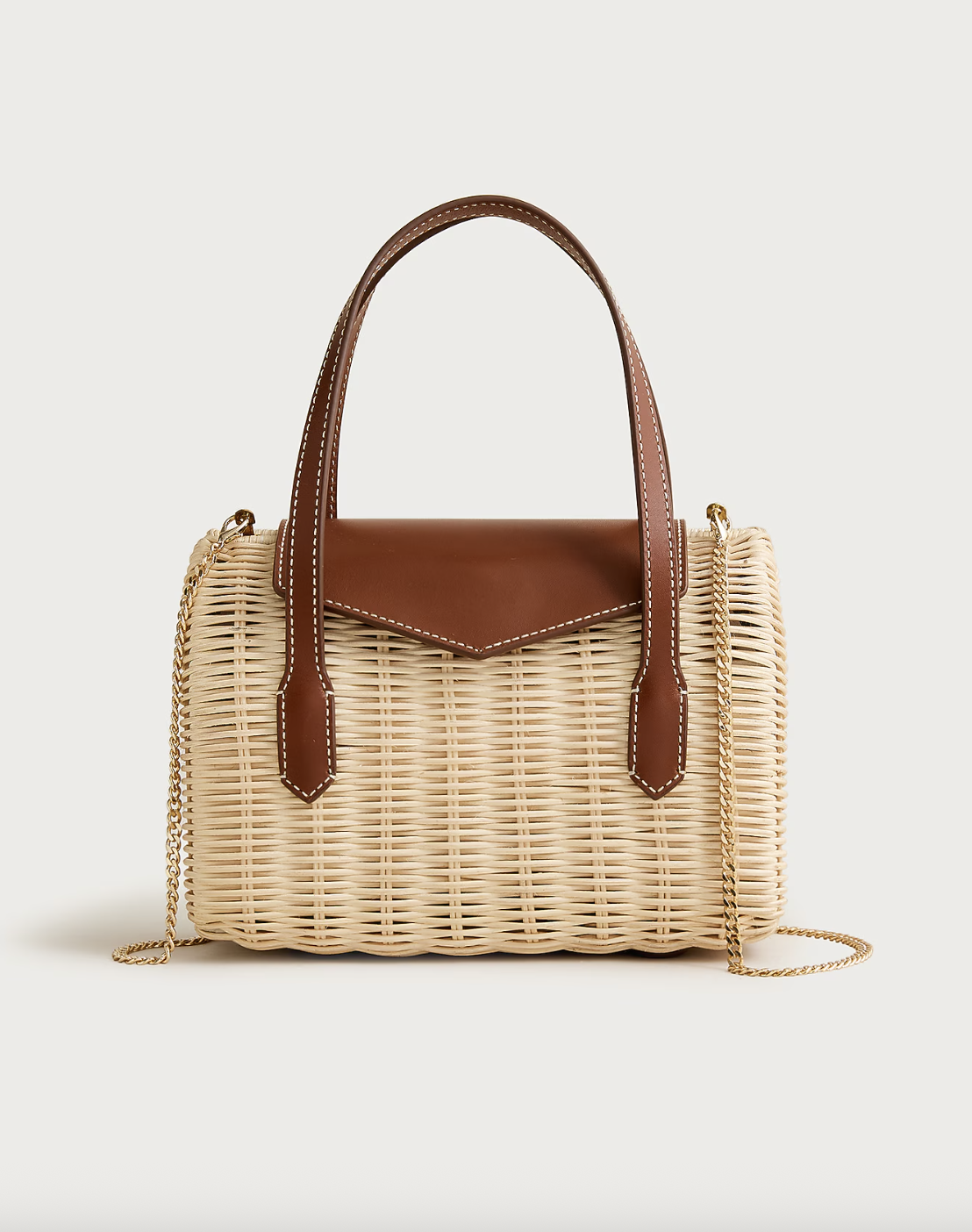 J.Crew Small Rattan Top-Handle Bag