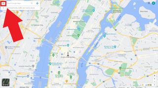 how to change home on Google Maps - open submenu