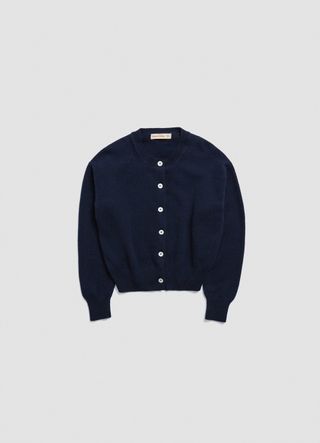 Ada Crewneck Cardigan in Navy