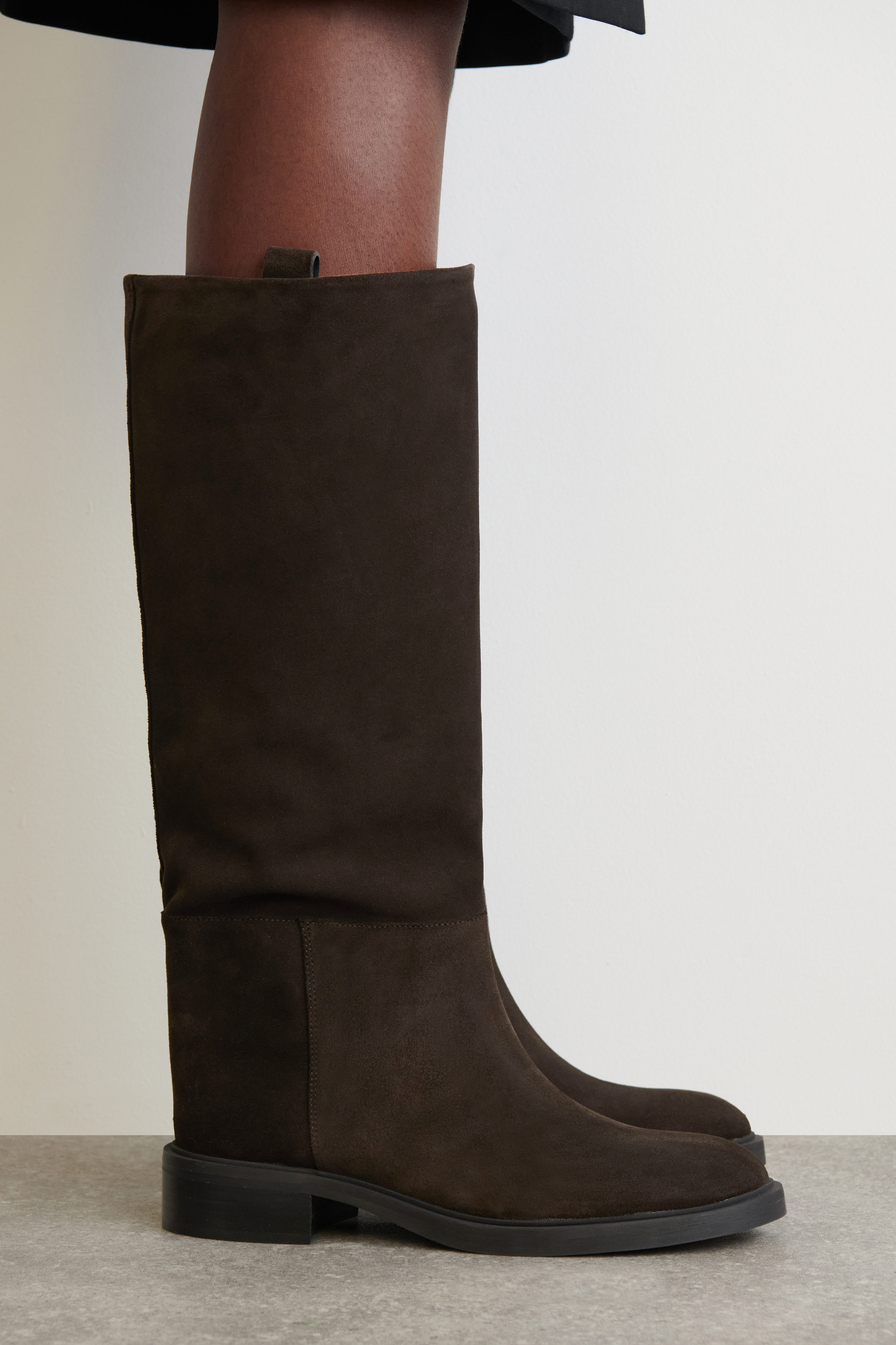 Suede Riding Boots