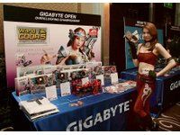 Gigabyte Technology exhibited its own state-of-the-art AMD ATI Radon HD 4870 and 4850 display card.