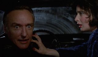 Blue Velvet Dennis Hopper looks crazed as Isabella Rossellini looks on in horror