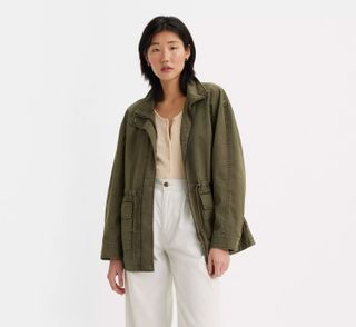 Stand Up Collar Military Jacket