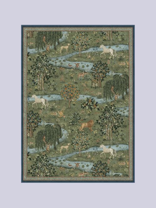 Owl & Willow Green Rug by Morris & Co.