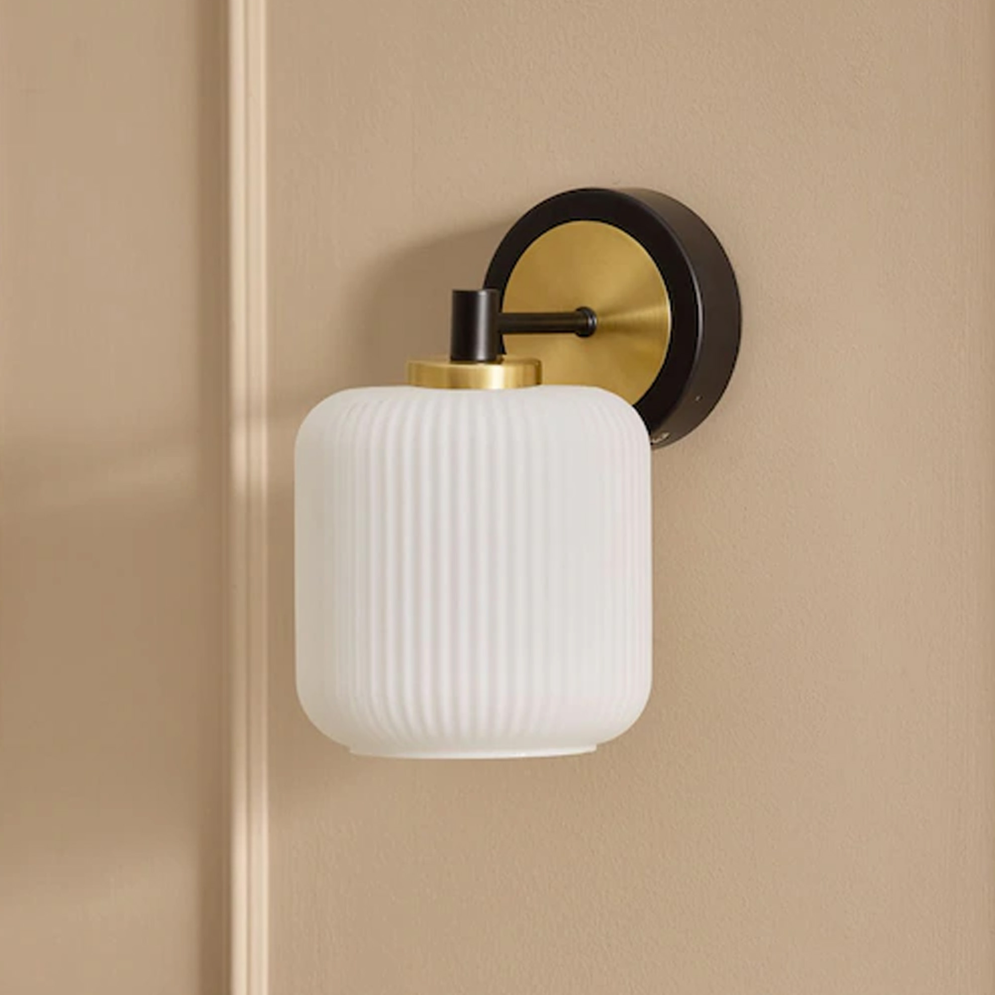 Next, Black Ryker Rechargeable Wireless Wall Light
