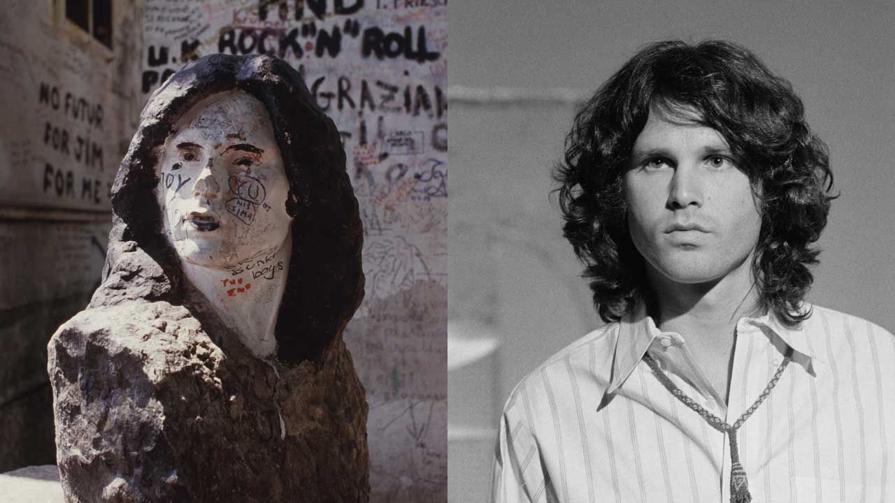 The bust of Jim Morrison in Paris, and Jim Morrison
