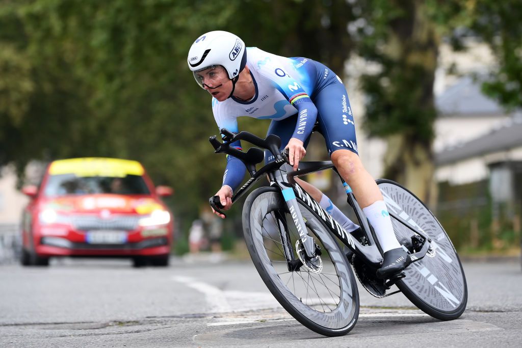 Images from the individual time trial on stage 8 of the Tour de France Femmes 2023