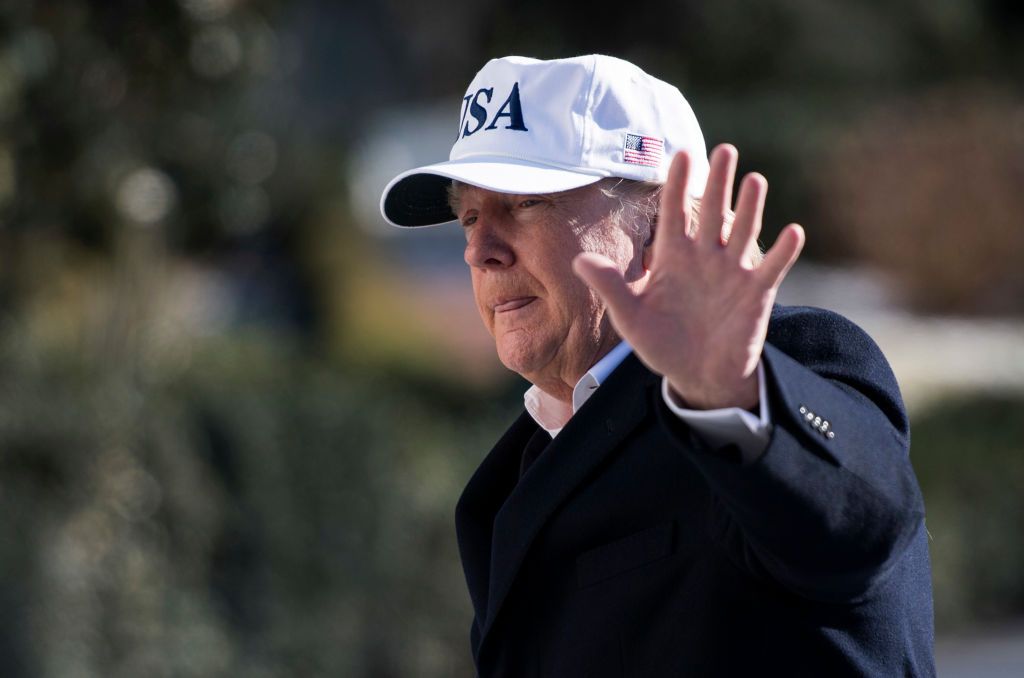 President Trump waves