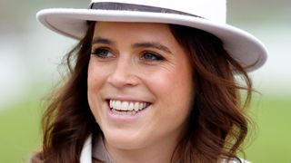 close-up shot of Princess Eugenie wearing neutral makeup