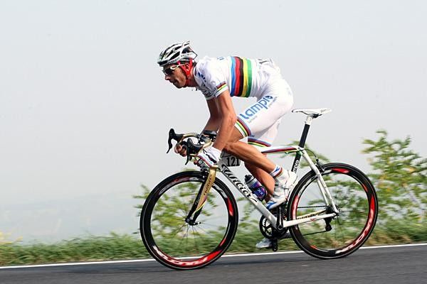 Lampre's World Champion: Alessandro Ballan.