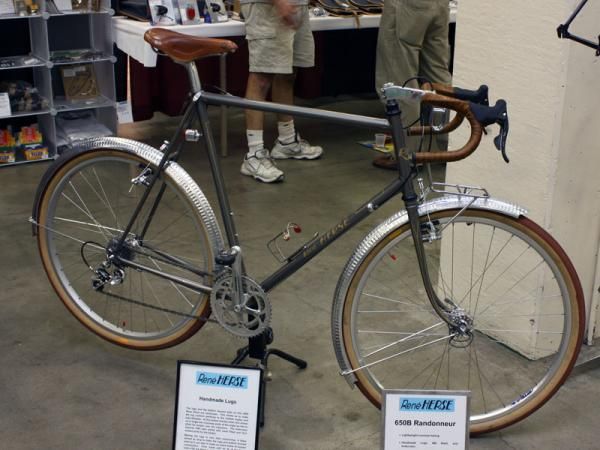 Rene Herse displayed this randonneur bike with high-volume 650B tires.