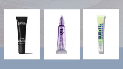 Collage of three of the best eyeshadow primers featured in this guide 