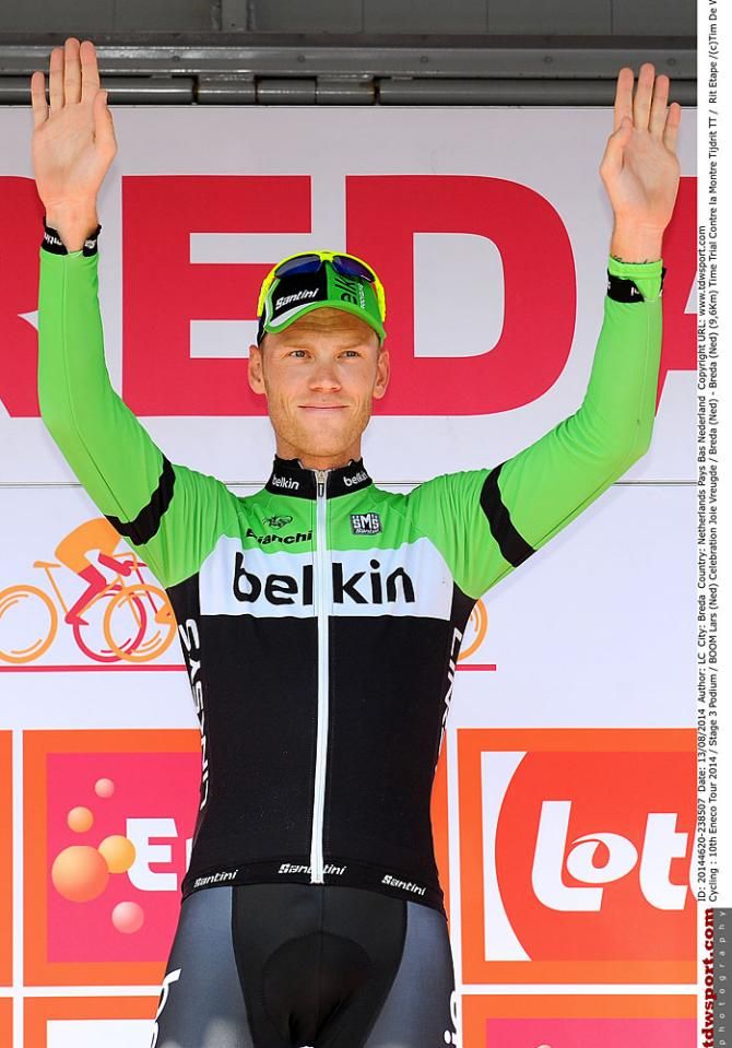 Lars Boom on the podium