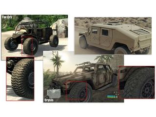Far Cry was still playful; Crysis uses real models.