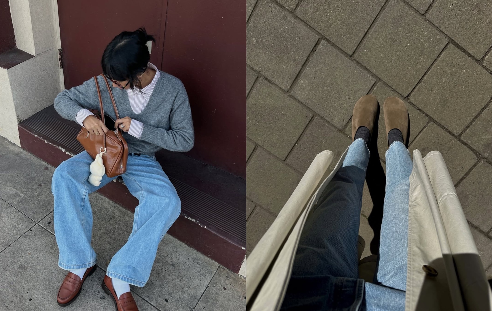 Stephanie Arant and Annabel Rosendahl in light wash jeans 