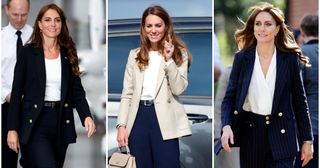 Kate Middleton wearing double breasted blazers