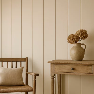 Wide Tongue &amp;amp; Groove Wall Panel - 2400 X 600 X 9mm Single Panel - Panels by Sofia - Paintable Wood Panelling