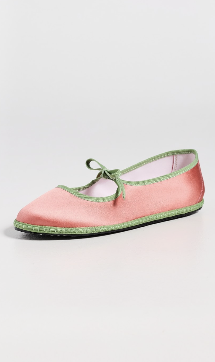 ViBi VENEZiA, Brigitte Silk Mary Jane Flats (Were $160)