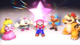 Mario and crew with star in RPG remake