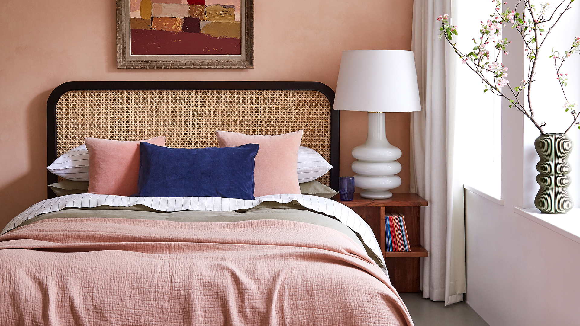 Rattan headboard