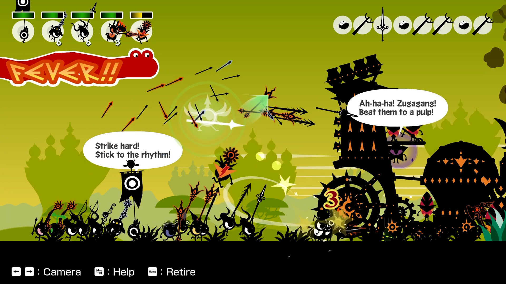 A screenshot of the upcoming Switch game, PATAPON 1+2 REPLAY.