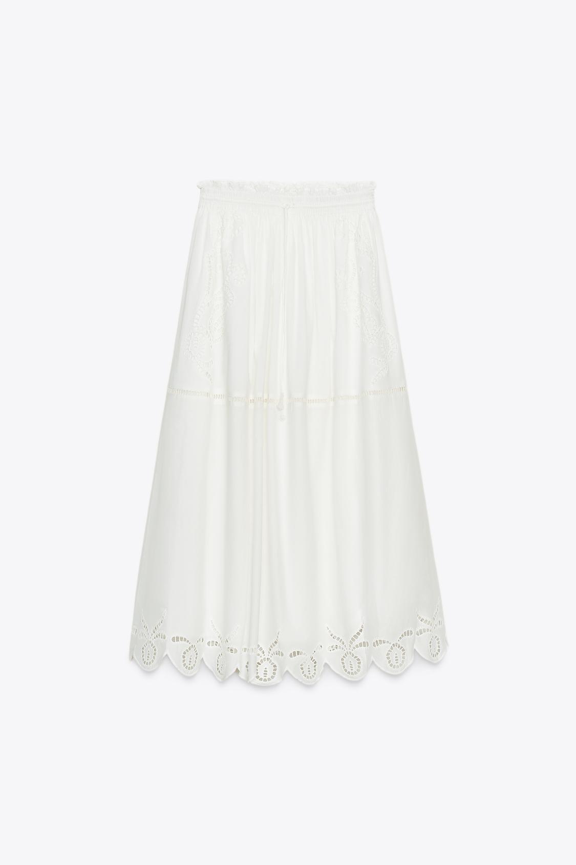 Zw Collection Embroidered Long Skirt