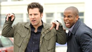 James Roday and Dule Hill in Psych