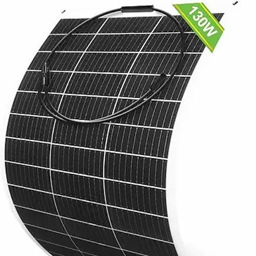 A flexible solar panel