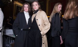 Ladies with overcoats