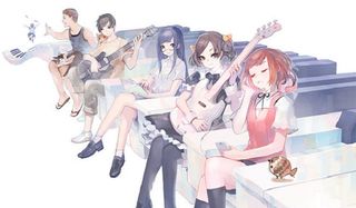Characters singing and playing music in switch game voez