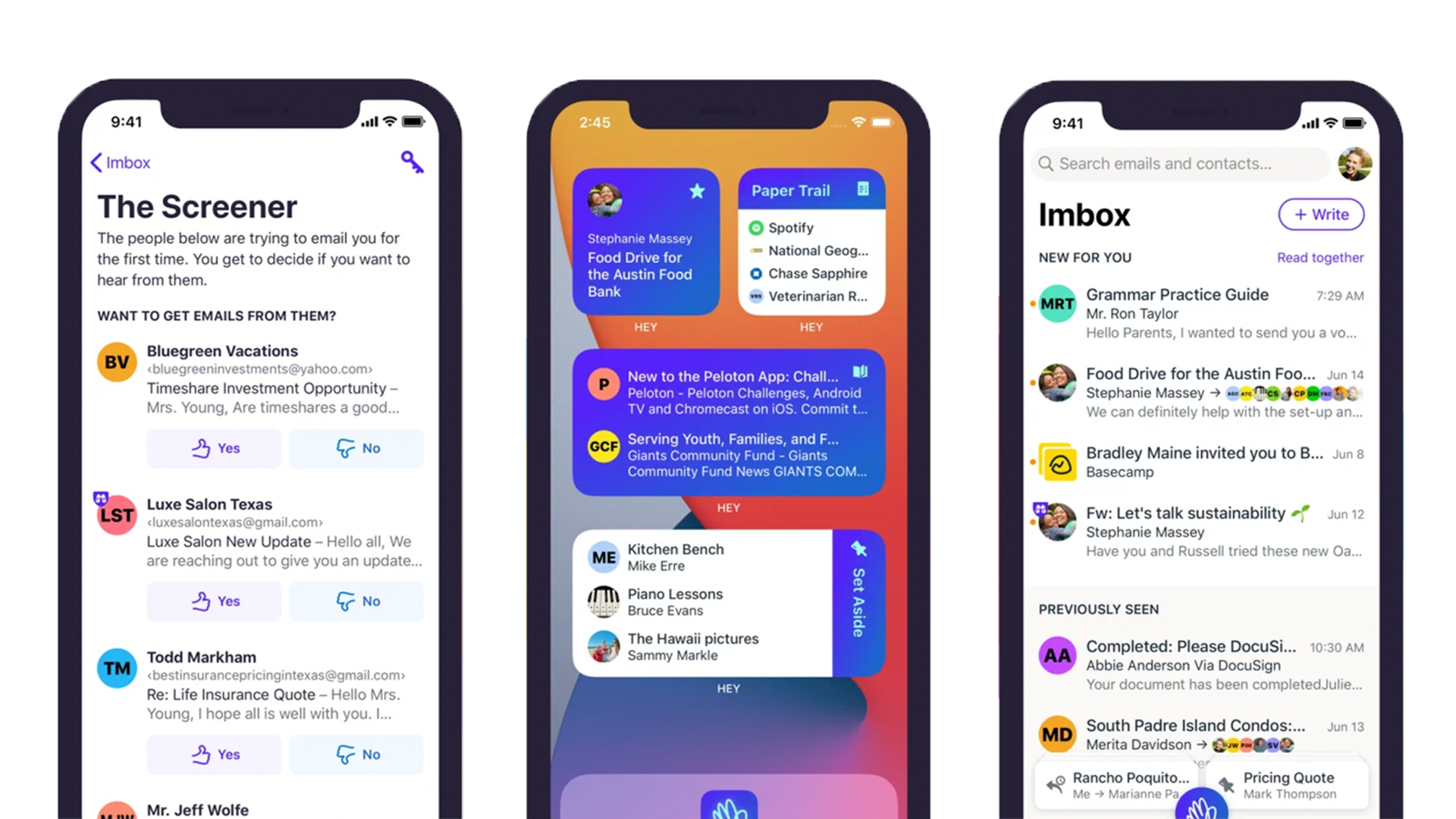 Приложение Apple сохранить снимок экрана для приложения Hey iOS Mail