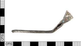 This silver stylus with a carved end was the first exciting artifact discovered at the Little Carlton site in Lincolnshire.