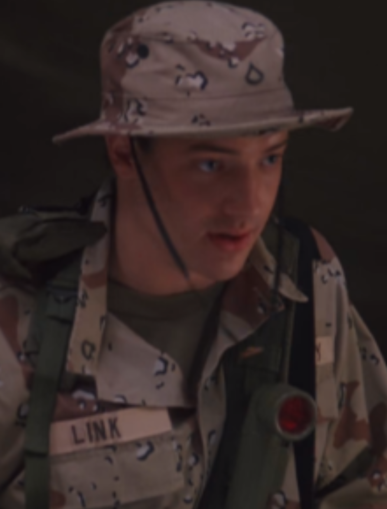 Brendan Fraser's cameo in In The Army Now 1994, a nod to Encino Man.
