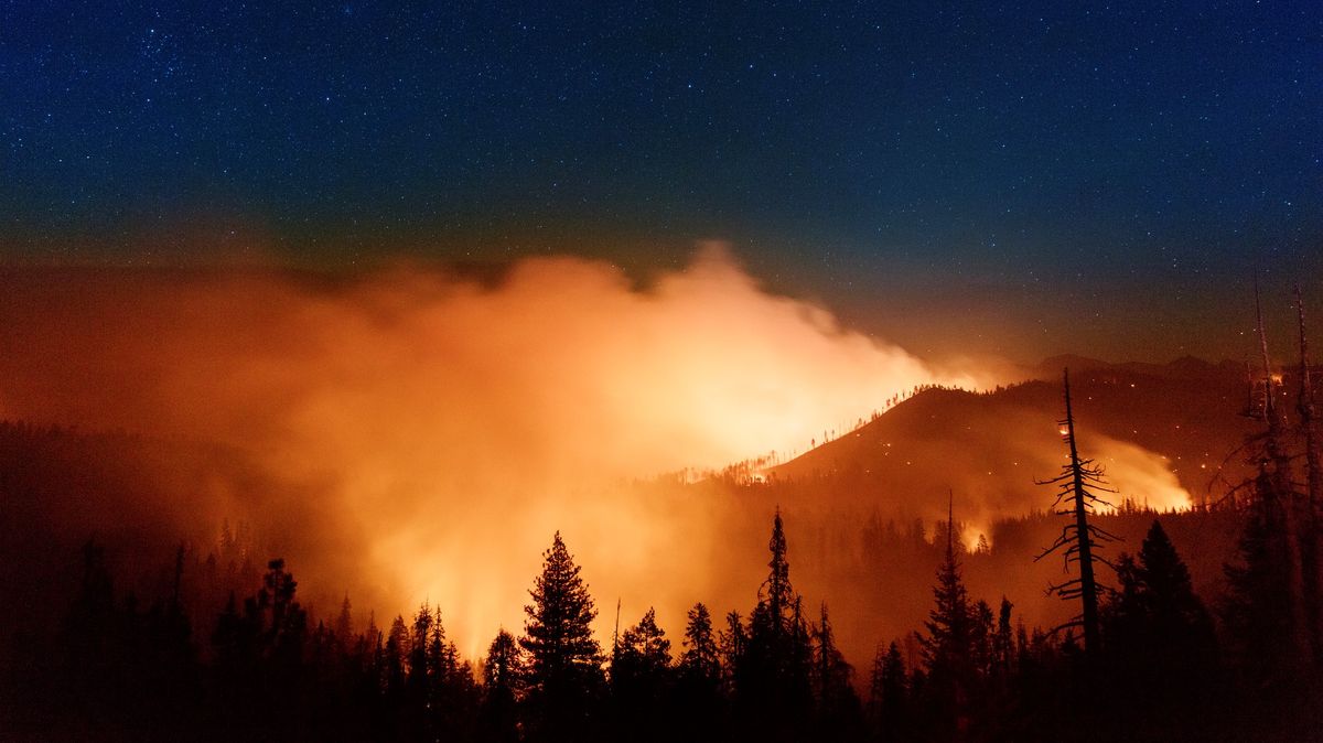 Wildfire at Yosemite National Park