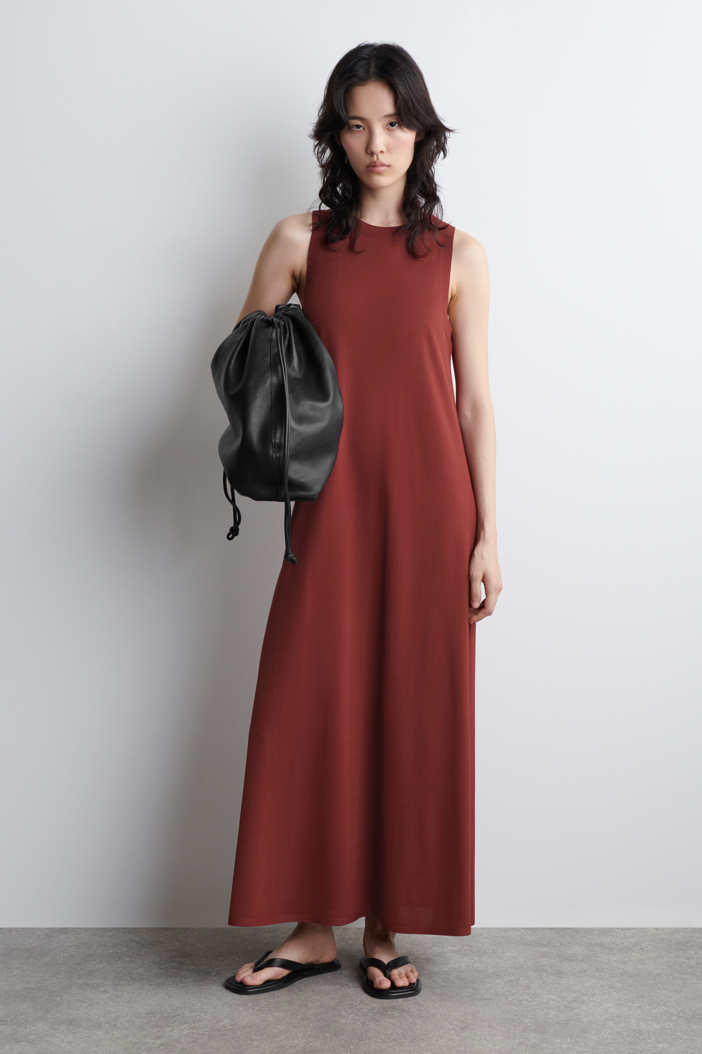 Sleeveless Knitted Midi Dress