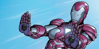 Pepper Potts in Rescue armor in Marvel Comics