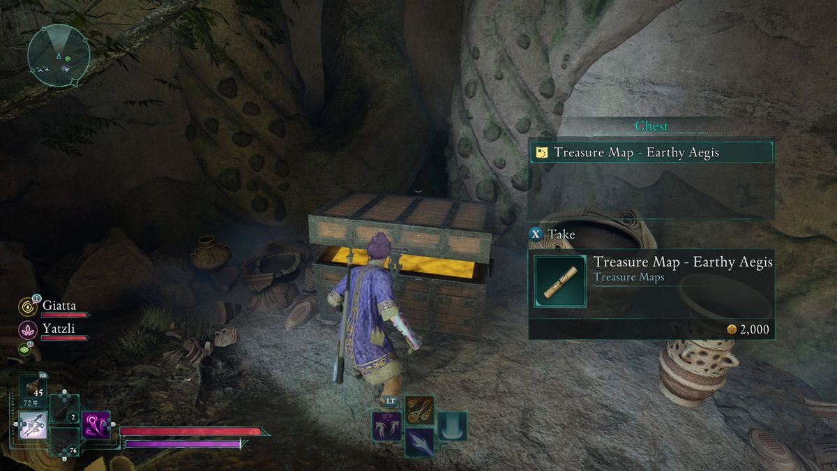 Avowed treasure mapin Emerald Stair