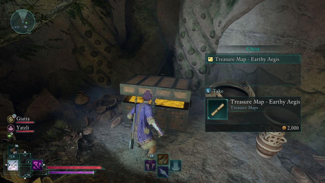 Avowed treasure mapin Emerald Stair