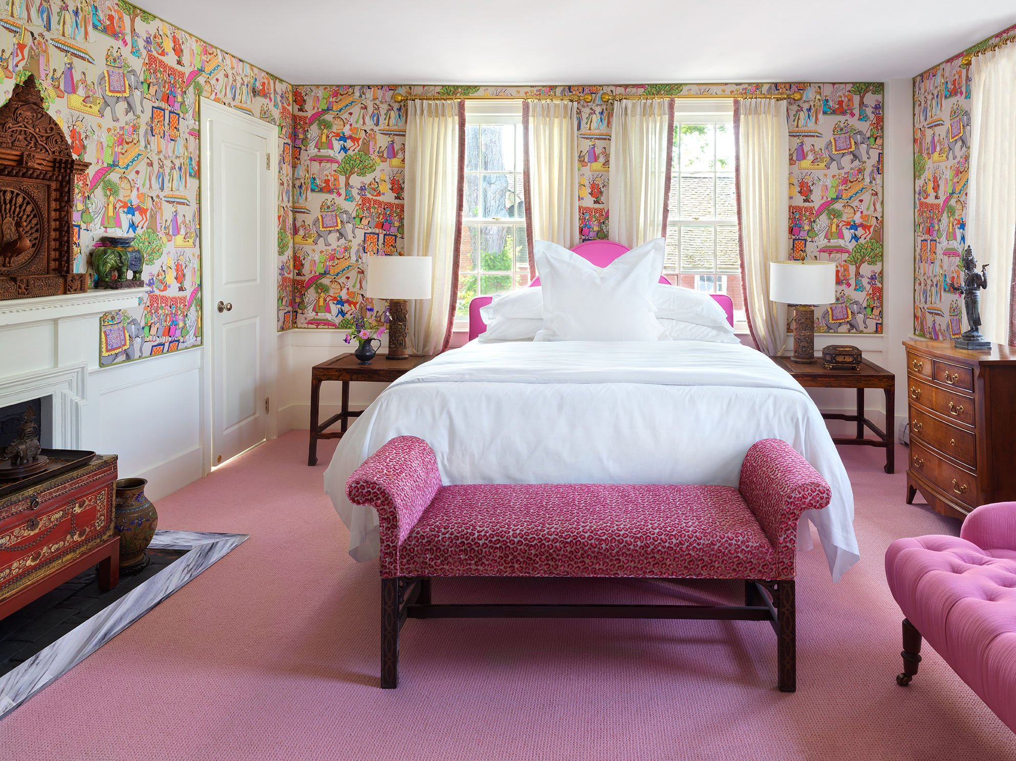 The colorful Masala Room at the Inn at Hancock
