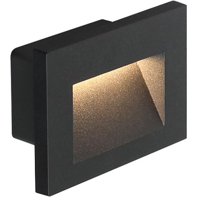 black exterior recessed brick light