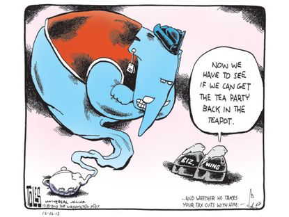Political cartoon Tea Party Republicans