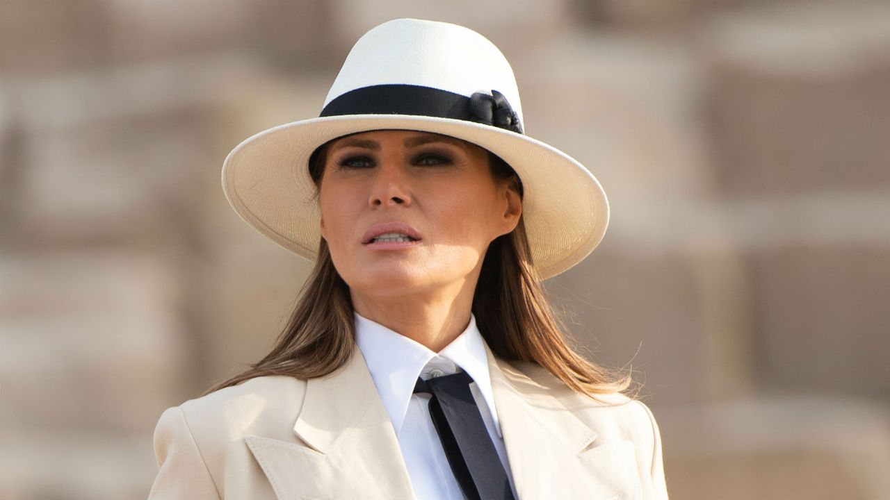 Melania Trump at the pyramids in Giza