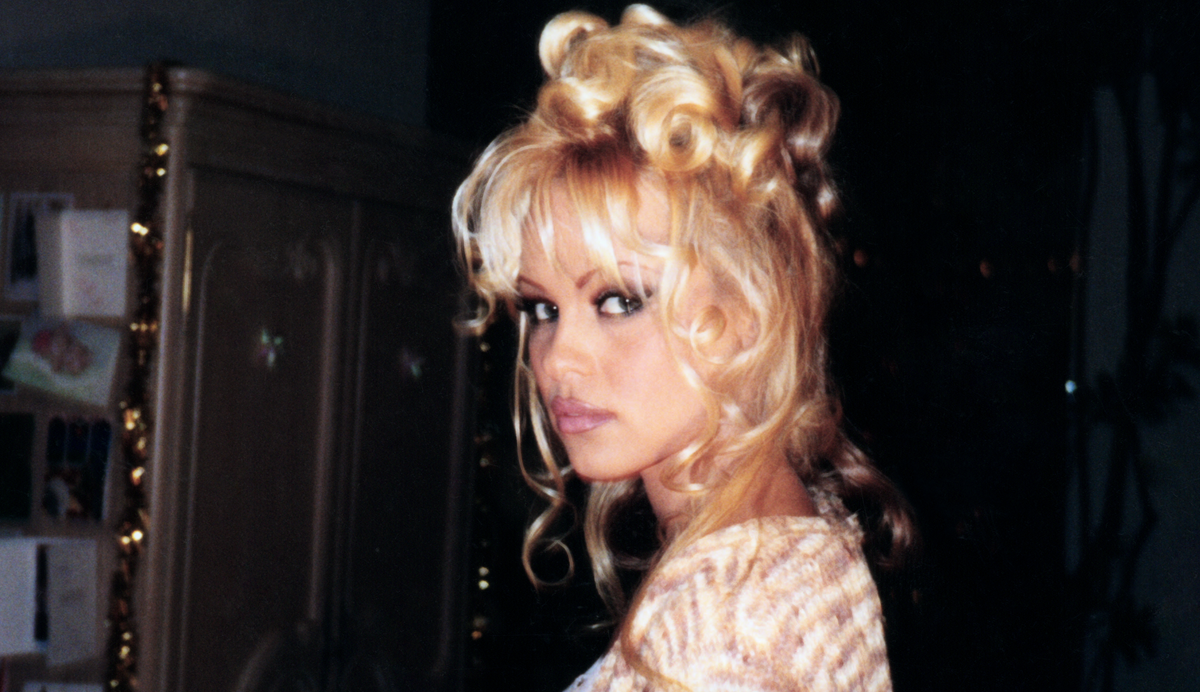 Pamela, a love story: Pamela Anderson looking at the camera