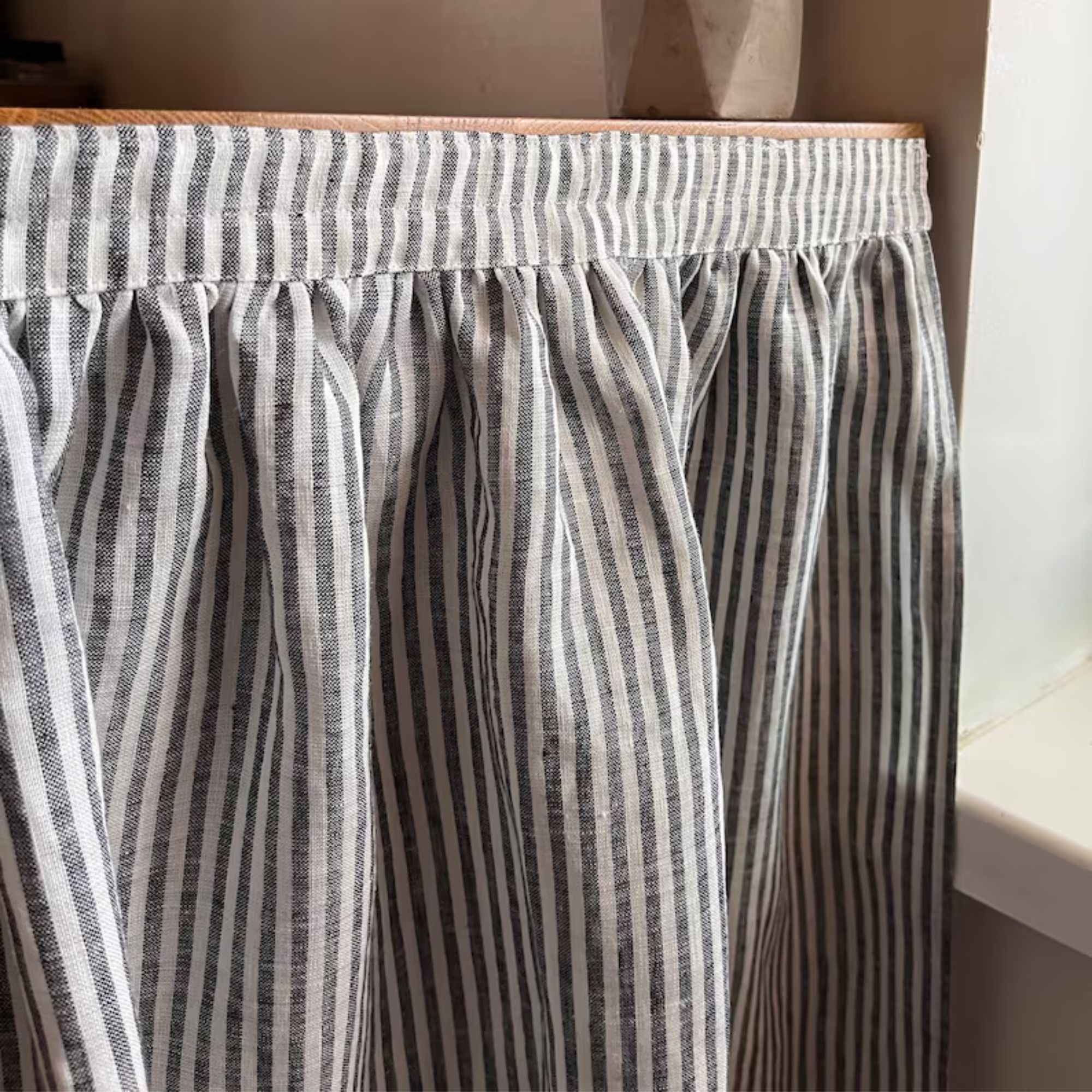 Stripe Kitchen Island Skirt