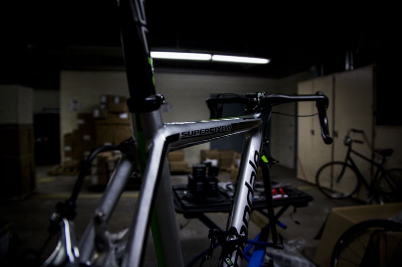 Bikes await their riders at Cannondale-Garmin's Aspen gathering